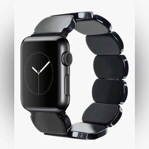 Black Resin Stretchy Apple Watch Band